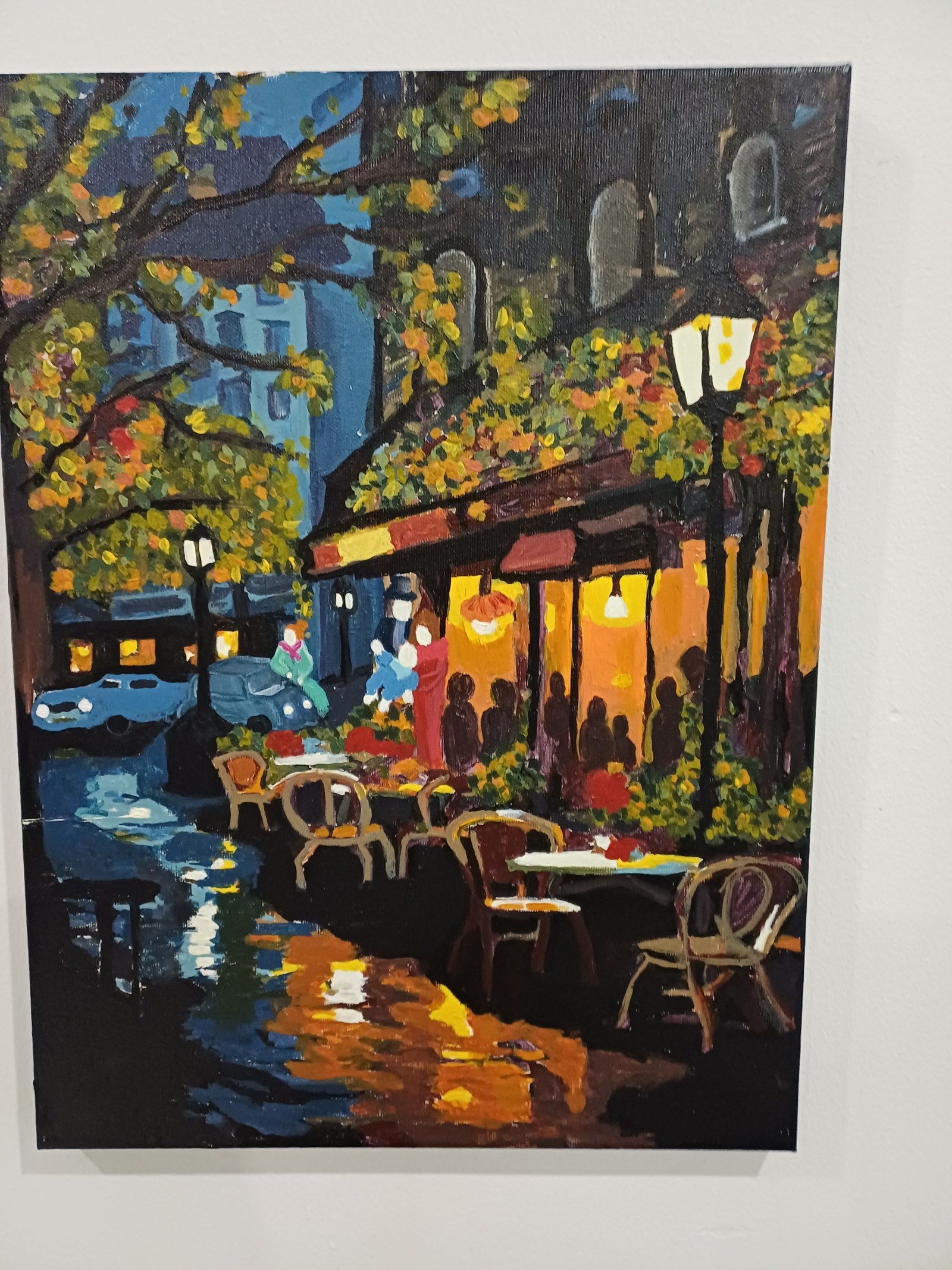 No 3 small canvas of Stellenbosch  or Paris at night 
